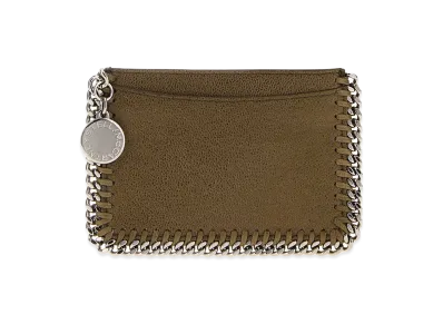 STELLA McCARTNEY Women's Shaggy Deer Falabella Card Holder "Olive Green"