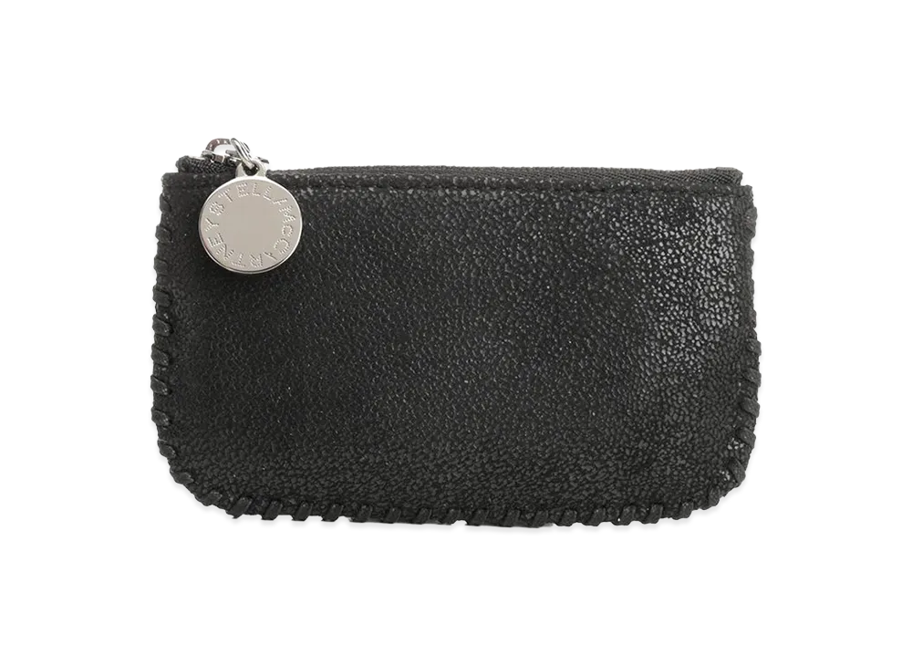 STELLA McCARTNEY Women's Falabella Zip Around Card Holder Keychain "Black"