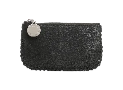 STELLA McCARTNEY Women's Falabella Zip Around Card Holder Keychain "Black"