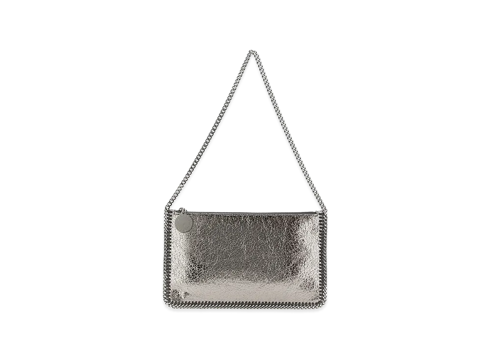 STELLA McCARTNEY Women's Falabella Metallic Clutch "Steel"