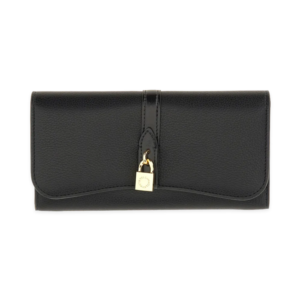 STELLA McCARTNEY Women's Rider Flap Continental Wallet "Black"