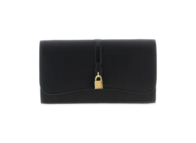 STELLA McCARTNEY Women's Stella Ryder Wallet With Strap Embossed Grainy Eco Alter Mat - Murraya + Vegea "Black"
