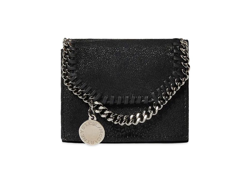 STELLA McCARTNEY Women's Falabella Tri-Fold Wallet "Black"