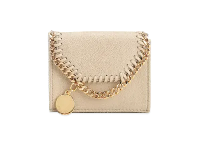 STELLA McCARTNEY Women's Falabella Trifold Wallet "Beige"