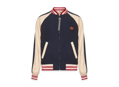 Valentino Virgin Wool Bomber Jacket "Blue"