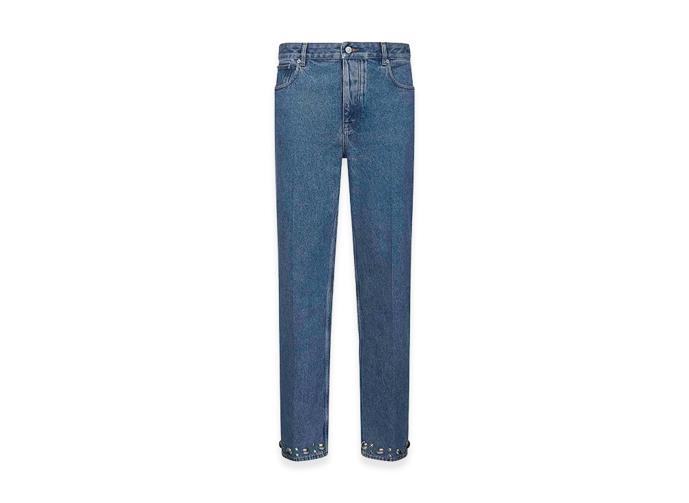 Valentino Denim Trousers With Cabochons "Blue"