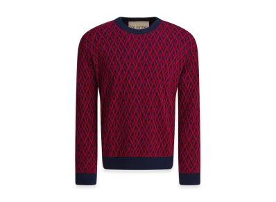 Valentino "Toute La V" Crewneck Sweater "Blue"