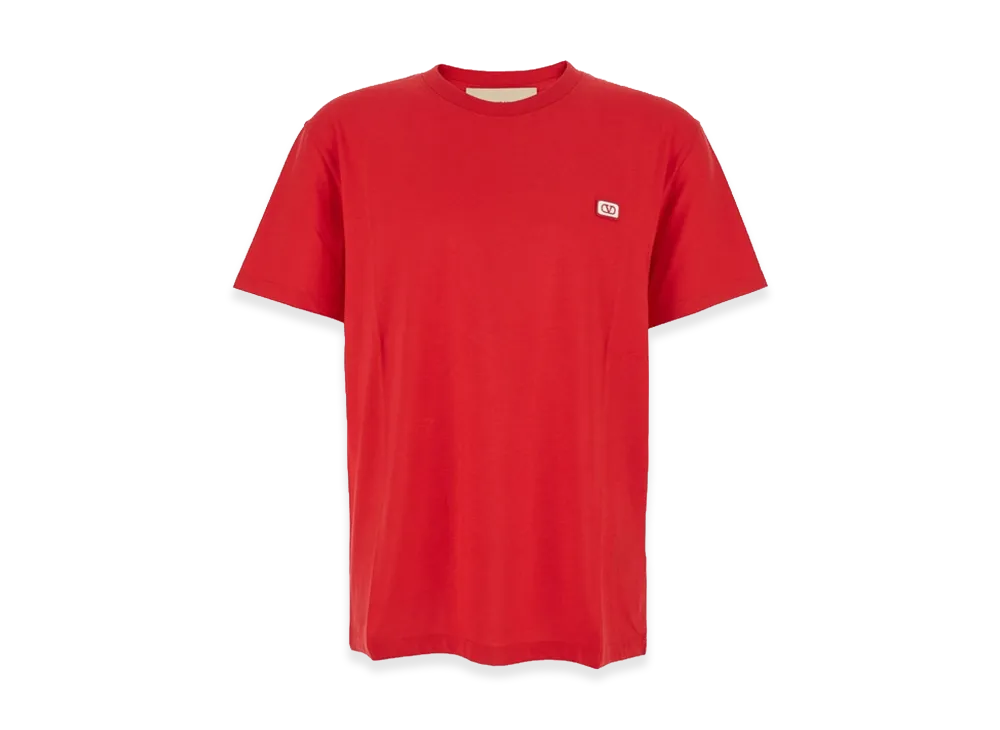 Valentino T-Shirt With Signature Vlogo "Red"