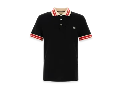Valentino Cotton Short-Sleeved Polo Shirt "Black"
