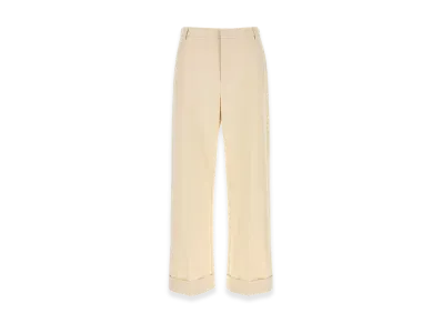 Valentino Melange Cotton Pant "Ivory/White"