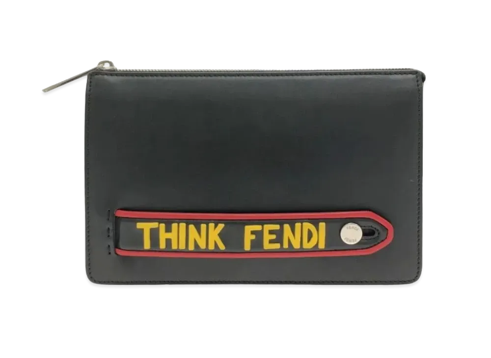 FENDI Vocabulary Clutch Bag "Black"