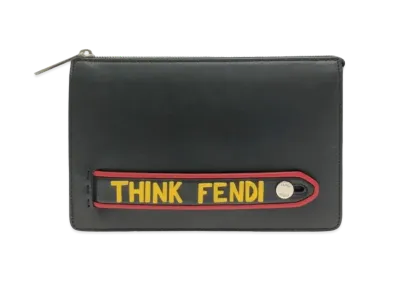 FENDI Vocabulary Clutch Bag "Black"