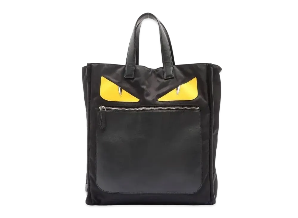 FENDI Monster Nylon Tote Bag "Black"