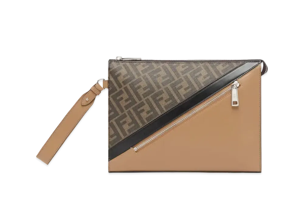 FENDI Diagonal Flat Pouch "Multi Color"