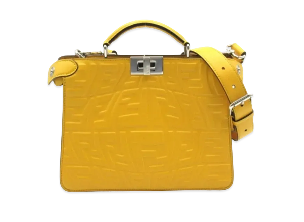 FENDI Peekaboo ISeeU 2way Shoulder Bag "Yellow"