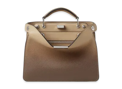 FENDI Peekaboo Iseeu Small Leather Bag "Brown"