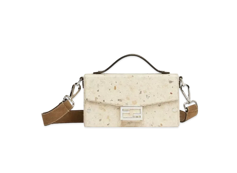 FENDI x Kengo Kuma Baguette Soft Trunk Natural Washi Paper and Suede Bag "White"