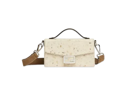 FENDI x Kengo Kuma Baguette Soft Trunk Natural Washi Paper and Suede Bag "White"