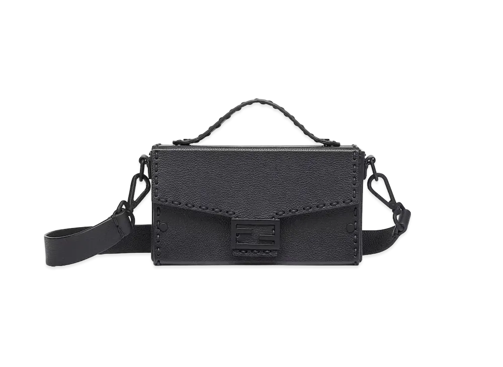 FENDI Selleria Soft Trunk Baguette "Black"