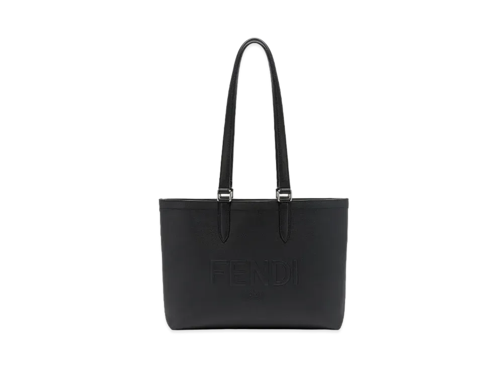FENDI Roma Leather Shopper Mini "Black"