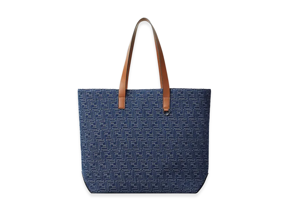 FENDI Medium FF Shopping Bag "Blue"