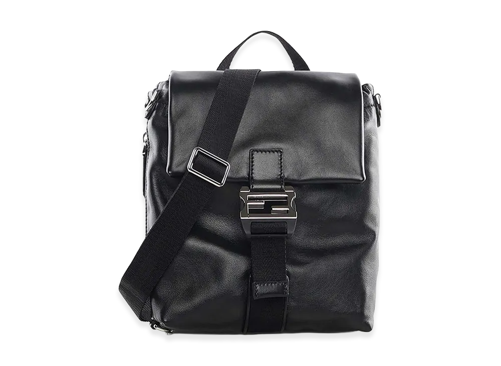 FENDI Leather Flux Handbag "Black"