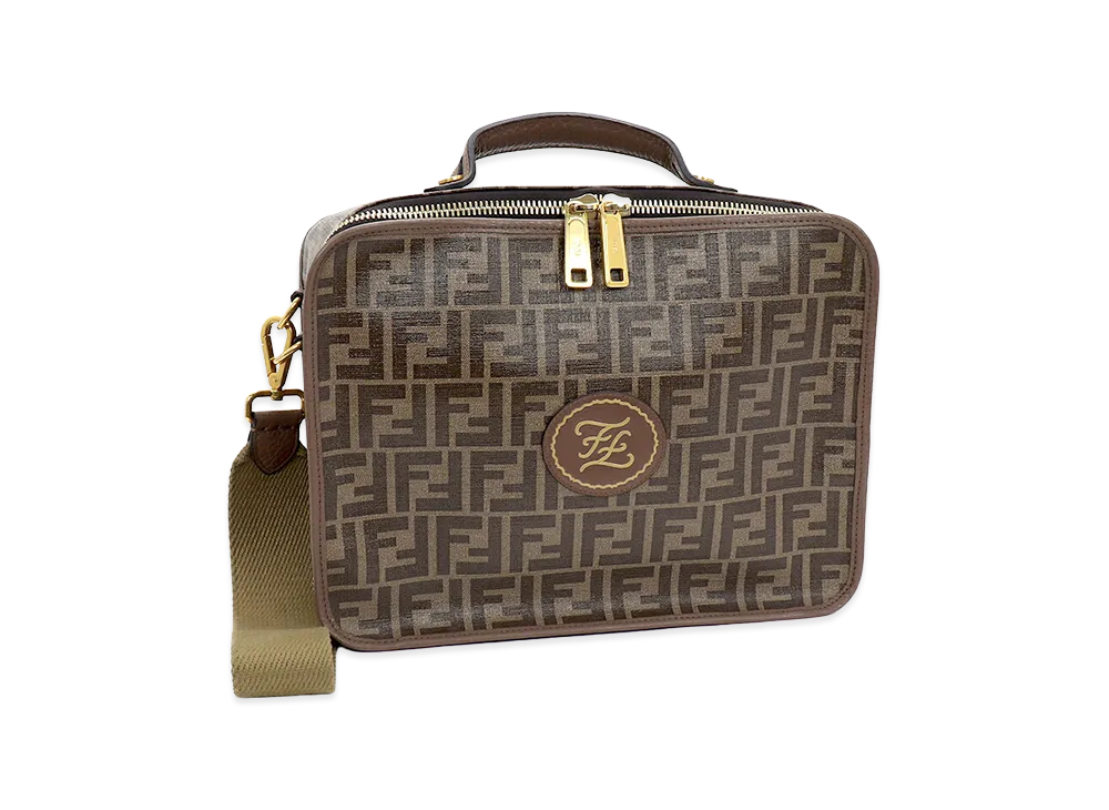 FENDI Handbag (with shoulder strap) Soft Travel Case Small "Brown"