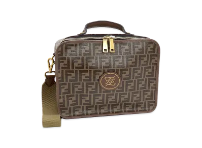 FENDI Handbag (with shoulder strap) Soft Travel Case Small "Brown"
