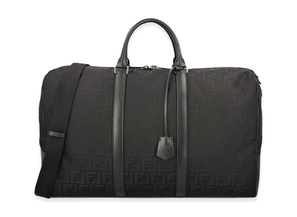 FENDI Fabric Large FF Travel Bag "Black"