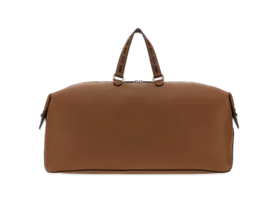 FENDI Leather Lui 55 Travel Bag "Brown"