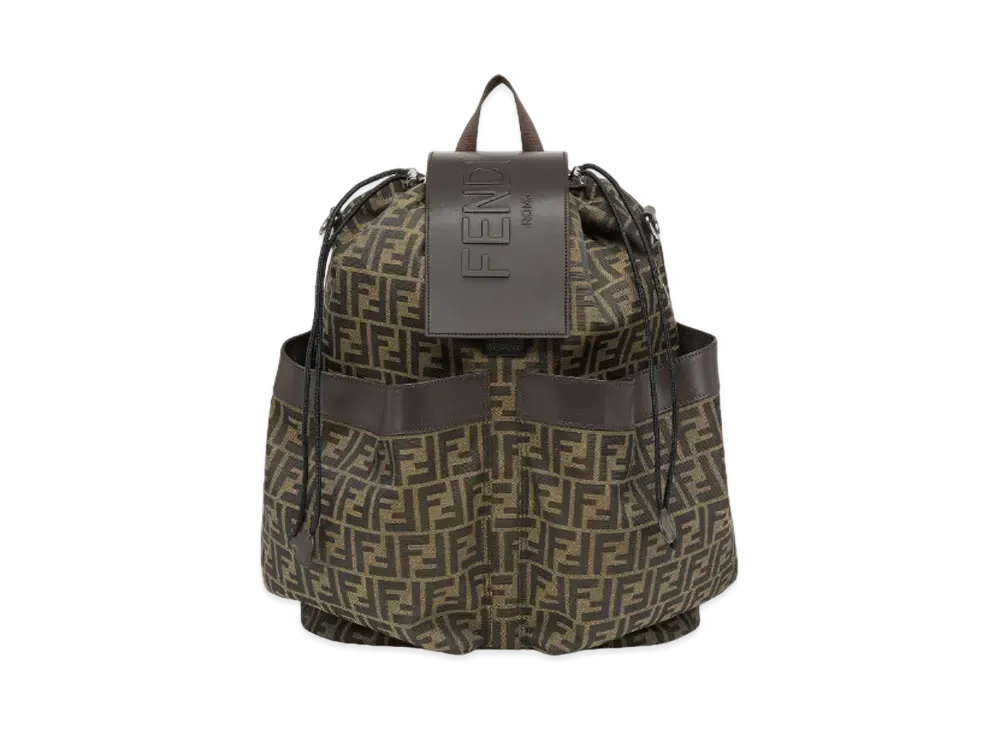 FENDI Strike Large FF Jacquard Fabric Backpack "Multi Color"