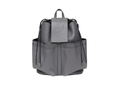 FENDI Roma Leather Fendi Strike Large "Gray"