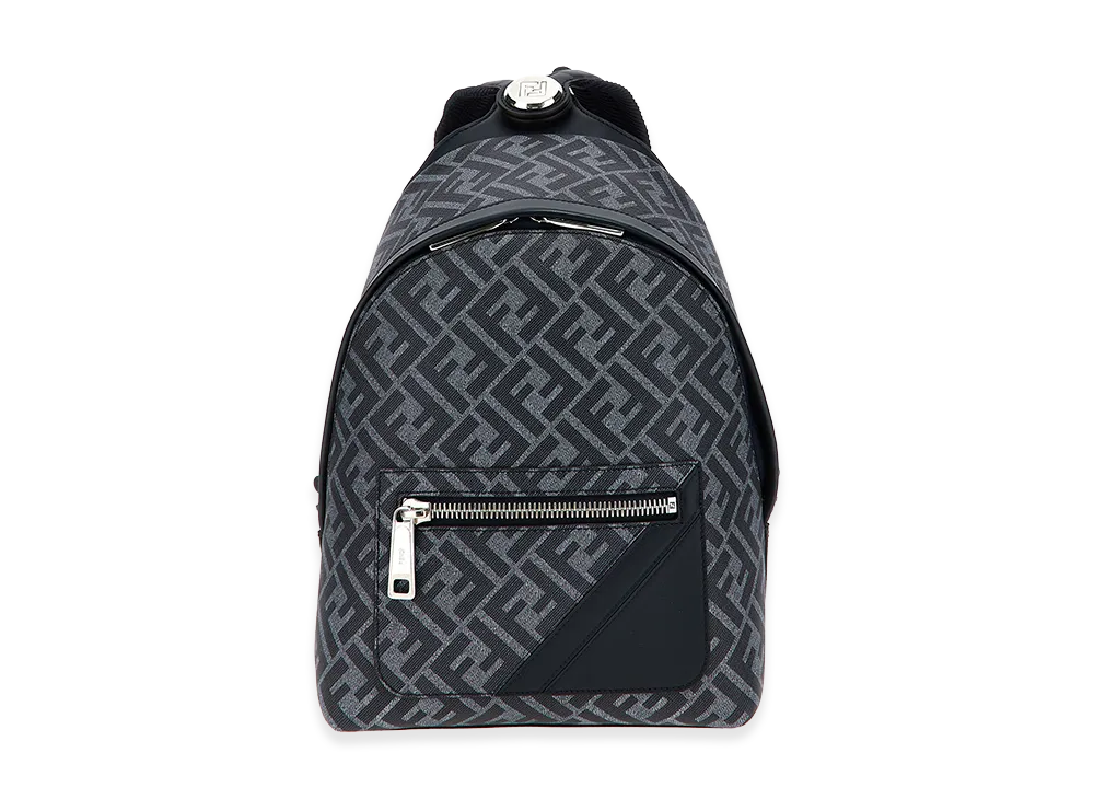 FENDI Chiodo Small Diagonal Backpack "Blue"