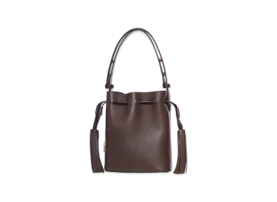 Valentino Women's Leather Vlogo Signature Bucket Bag "Chocolate/Brown"