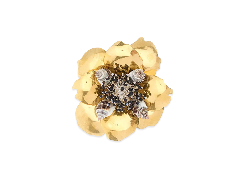 Valentino Women's Brooch - Big Jardin Aqu "Antiquebrassmulticolor"