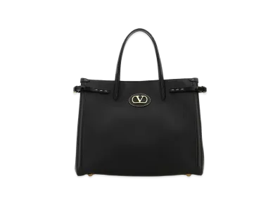 Valentino Women's Leather Antibes Shopping Bag "Black"
