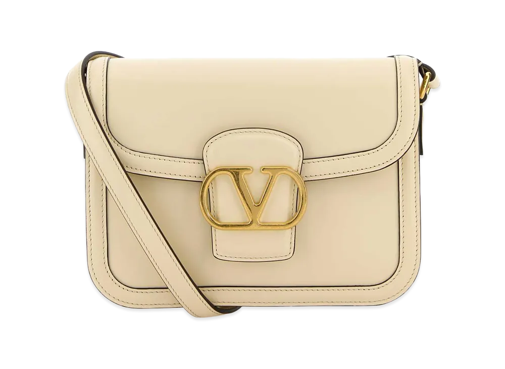 Valentino Women's Leather 9to5 Shoulder Bag "Ivory/White"