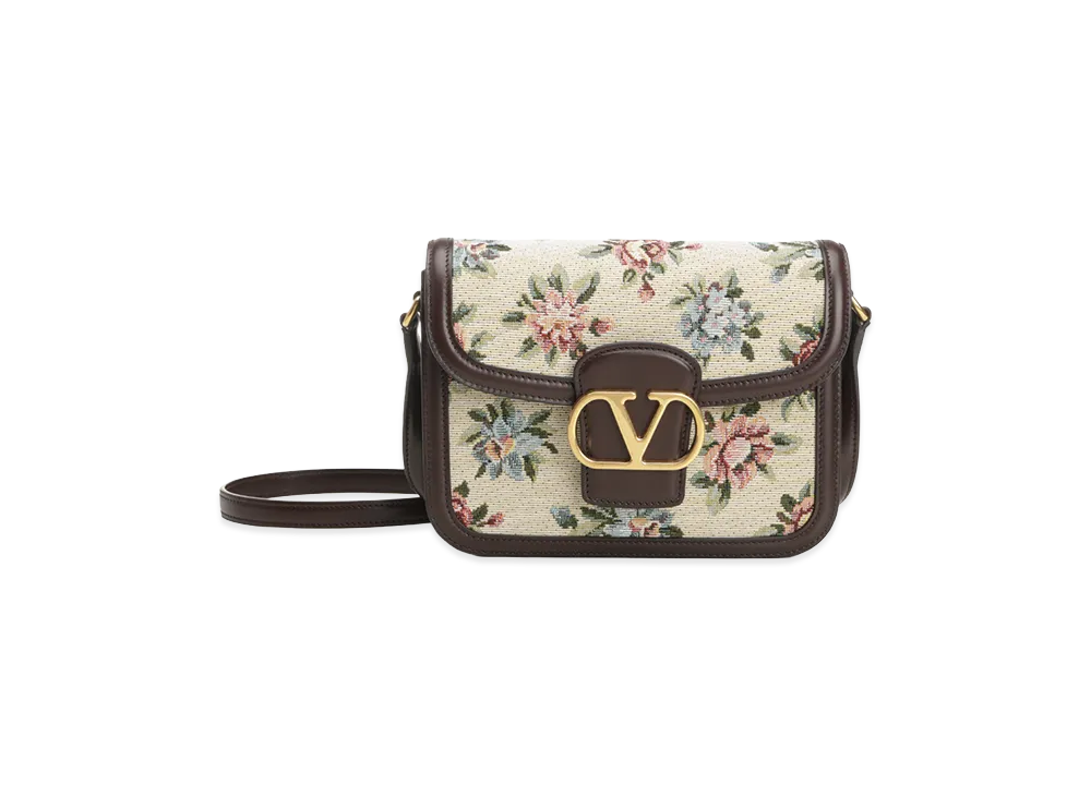 Valentino Women's 9to5 Shoulder Bag In Jacquard Fabric With Papier "Floral/Multicolor"