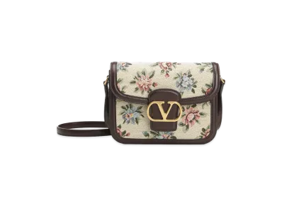 Valentino Women's 9to5 Shoulder Bag In Jacquard Fabric With Papier "Floral/Multicolor"