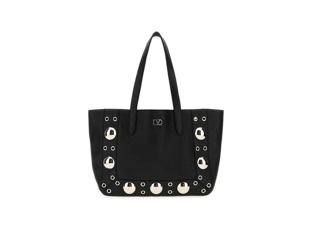 Valentino Women's Leather Small Nellcote Shopping Bag "Black"