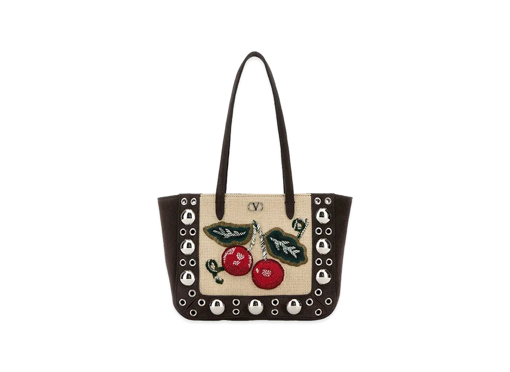 Valentino Women's Suede Mini Nellcote Handbag "Brown"