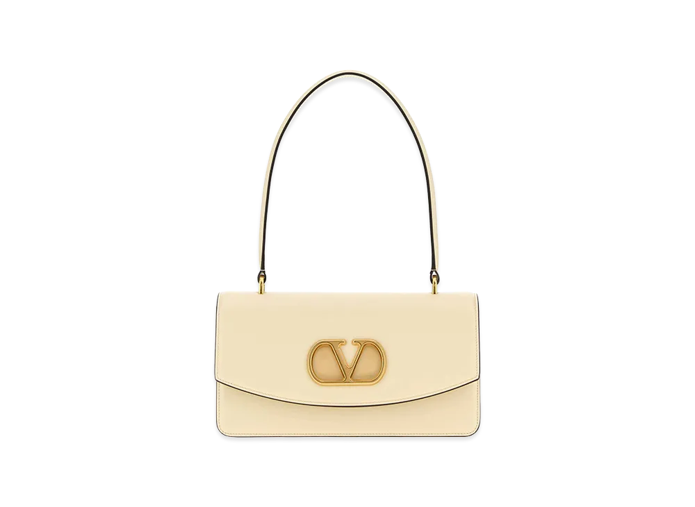 Valentino Women's Leather Vain Shoulder Bag "Ivory/White"