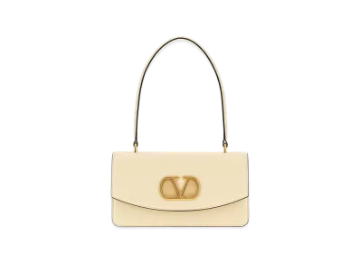 Valentino Women's Leather Vain Shoulder Bag "Ivory/White"