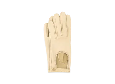 Valentino Women's Leather Gloves "Ivory/White"