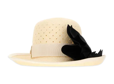 Valentino Women's Straw Vlogo Signature Hat "Beige"