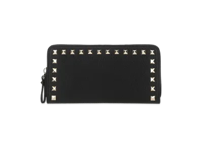 Valentino Women's Leather Rockstud Wallet "Black"