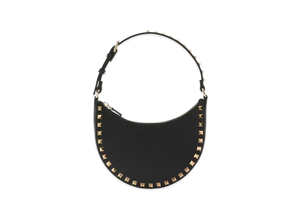 Valentino Women's Leather Rockstud Handbag "Black"