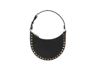 Valentino Women's Leather Rockstud Handbag "Black"