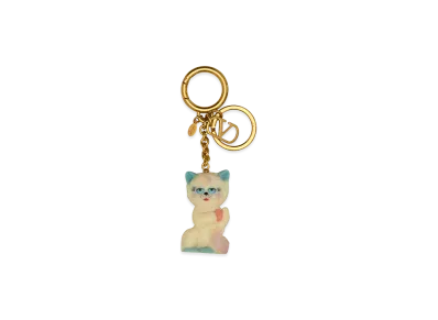 Valentino Women's Metal And Nylon Le Chat De La Maison Keyring "Multicolor"