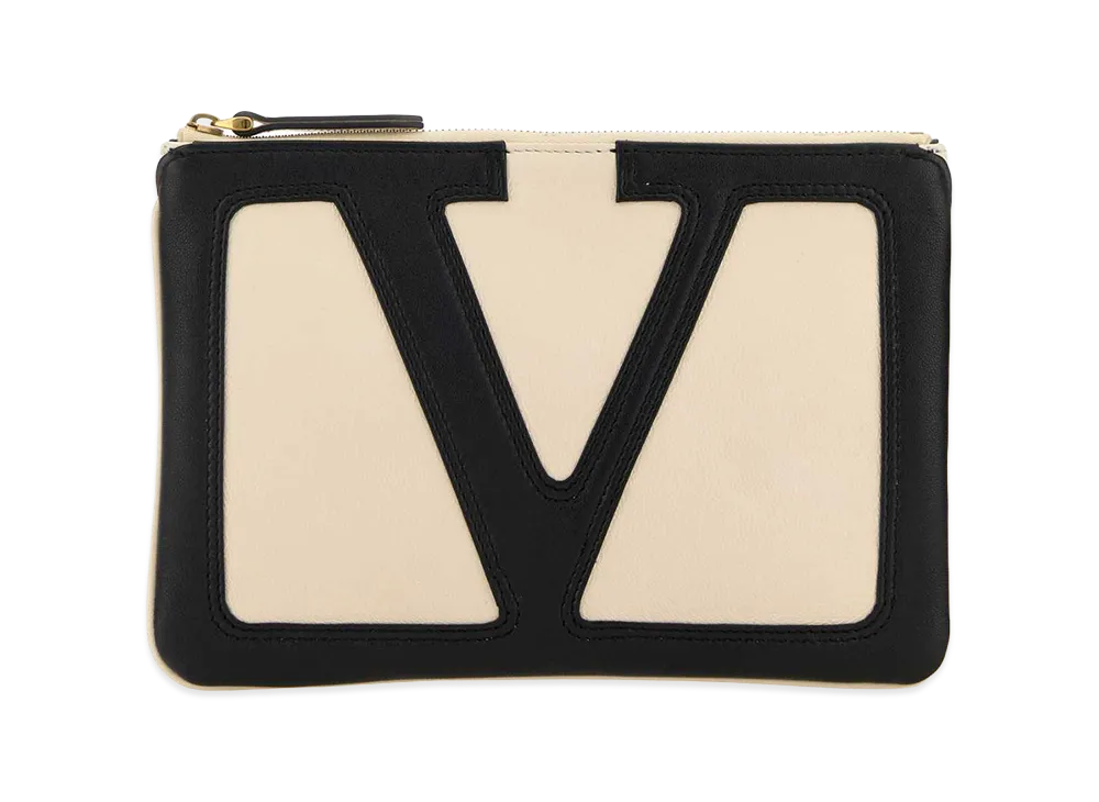 Valentino Women's Nappa Leather Viva Superstar Clutch "Ivory/White"